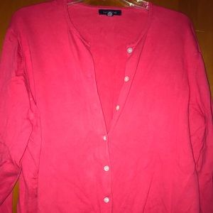 Button up pink sweater